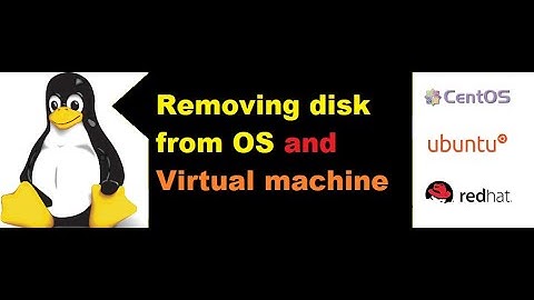 remove a disk from OS and virtual machine in redhat linux (English)