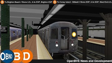 [OBND] openBVE RP Multiplayer Metro Subway Simulator: B/D Trains to Coney Island-Brighton Beach Run