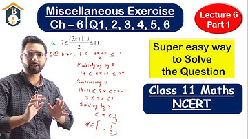Miscellaneous Exercise Class 11 question 1, 2, 3, 4, 5, 6 | Ch - 6 Linear Inequalities Class 11