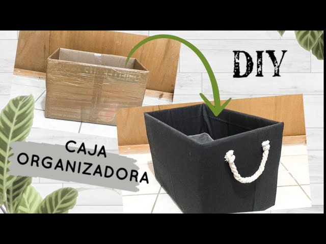 ✨COMO hacer CAJAS ORGANIZADORAS con CARTON forradas con TELA🔴 / STORAGE  BOX DIY/ CARDBOARD ORGANIZER 