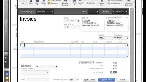 Create an Invoice