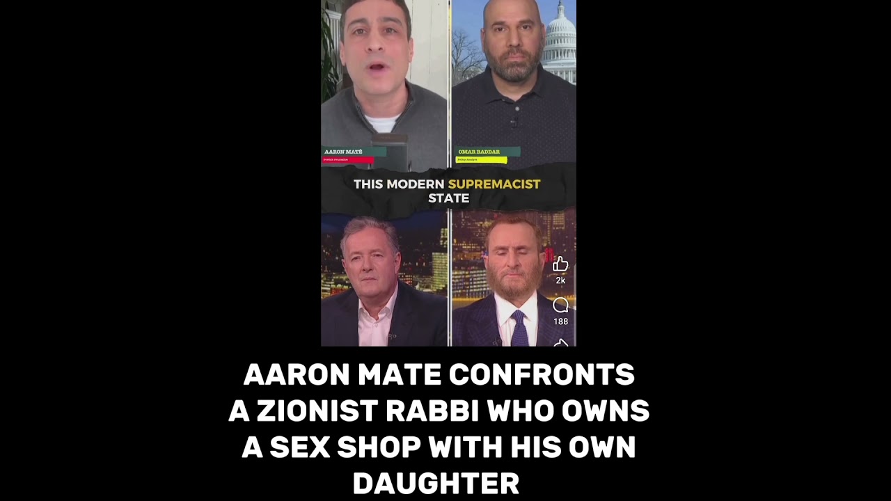 Anti-Zionist Jew, Aaron Mate, confronts reprobate Rabbi Shmuley
