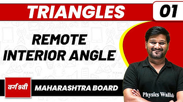 TRIANGLES 01 | Theorem of Remote Interior Angle ,Property of An Exterior Angle | Maths | Class 9th