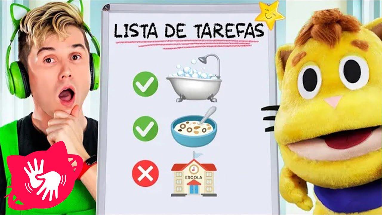 Gato Galactico aprende RESPONSABILIDADE com LISTA DE TAREFAS para