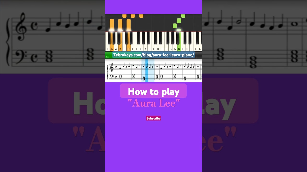 How to play AURA LEE with downloadable free sheet music