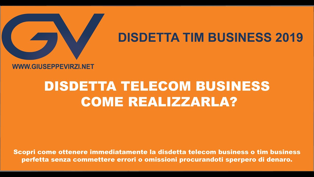 Redigere Disdetta Telecom Business O Disdetta Tim Business