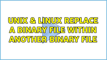 Unix & Linux: Replace a binary file within another binary file