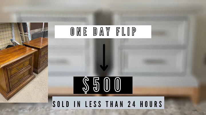 Flipping a NIGHTSTAND SET in ONE Day! It Sold in Under 24 Hours For $500 Profit. BB Frosch Makeover