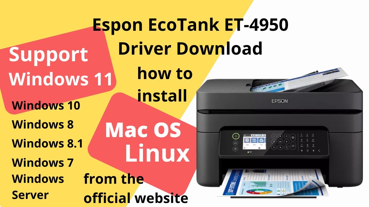 Epson EcoTank ET 4950 Driver Download and Setup Windows 11 Windows