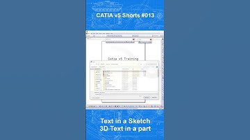 Catia v5 Shorts #011 - Text in a sketch and 3D Text in a part