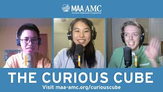 MAA M-Powered: The Curious Cube Podcast with our hosts: Holden, Isabella, and Luke
