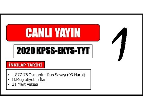 #kpss #ekys  #tyt  CANLI DERS Video 1 ( 93 Harbi - Berlin Antlaşması )