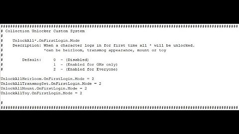 Collection Unlocker Custom System - World of Warcraft Shadowlands Private Server Emulator