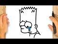 Comment dessiner bart simpson triste  bart simpson triste  tape par tape simple et facile