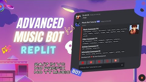 Advanced Music Bot | Replit No Coding | Discord Music Bot • 24/7 Music In V.C.