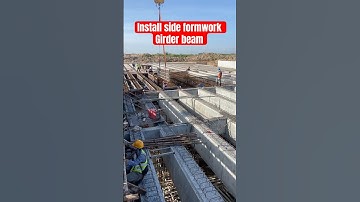 Install side formwork girder by tower crane 🏗 #girder #bridge #construction #infrastructure #crane