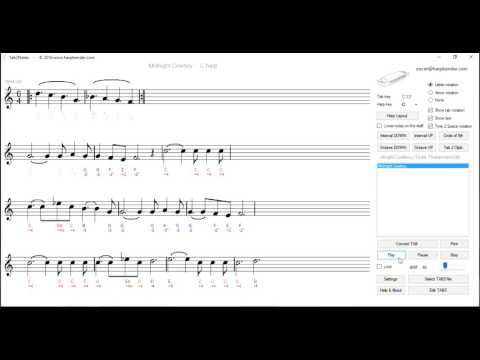 Midnight Cowboy for harmonica tabs and score