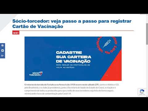 NOTA OFICIAL DO FORTALEZA EC, O PASSO A PASSO PRO TORCEDOR TRICOLOR REGISTRAR O CARTÃO DE VACINAÇÃO!