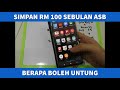 ASB Simpan rm 100 sebulan untung berapa