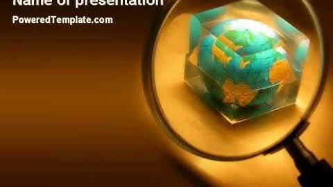 World In Glass PowerPoint Template by PoweredTemplate.com