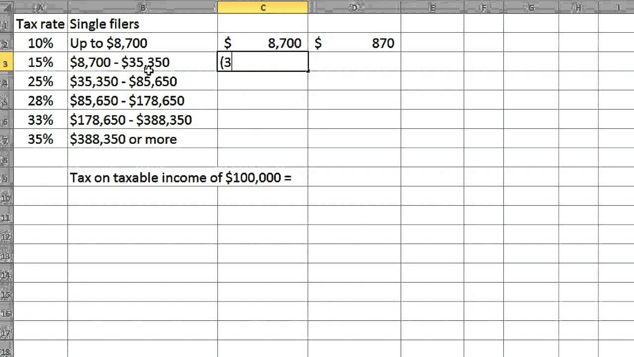 2013 Tax Bracket Chart