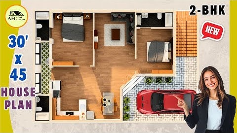 30x45 House Plan with 3BHK | Modern Home Design with Vastu | 1350 Sq Ft House Design 2025 #houseplan
