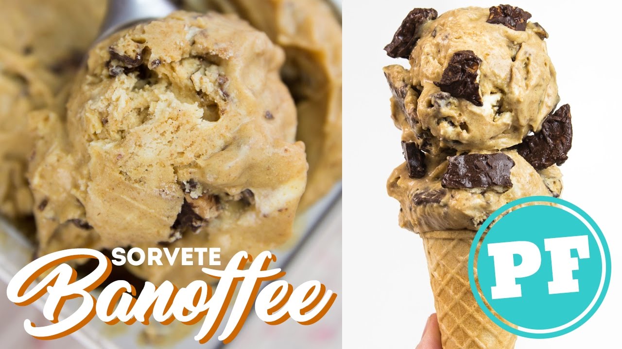 SORVETE de BANOFFEE Pie - Torta de Banana (Sem Sorveteira) | PratoFundo