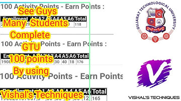 Many students completed GTU 100 Activity Points by using Vishal