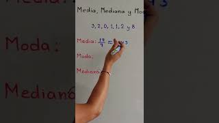 Media, Mediana y Moda. En un minuto #matematicas #promedio