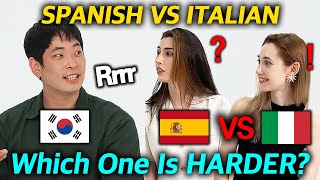 Italian vs Spanish: which one is harder? Korean Learn Italian, Spanish For the First Time!