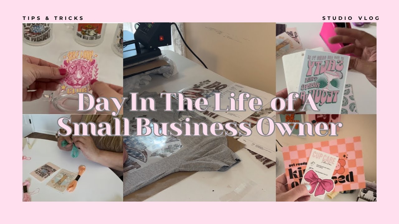 Day in the life of a Small Business Owner | Studio Vlog | Packing ...