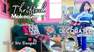 Thifted Decorating makeover / how we styled what we bought