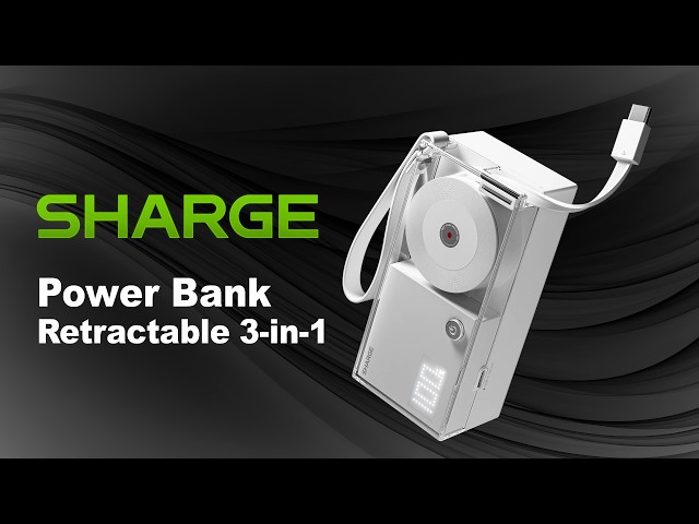 【新品】SHARGE Retractable 3-in-1 Power Bank Introducing the SHARGE Retractable 3-in-1 Power Bank – The Future of C
