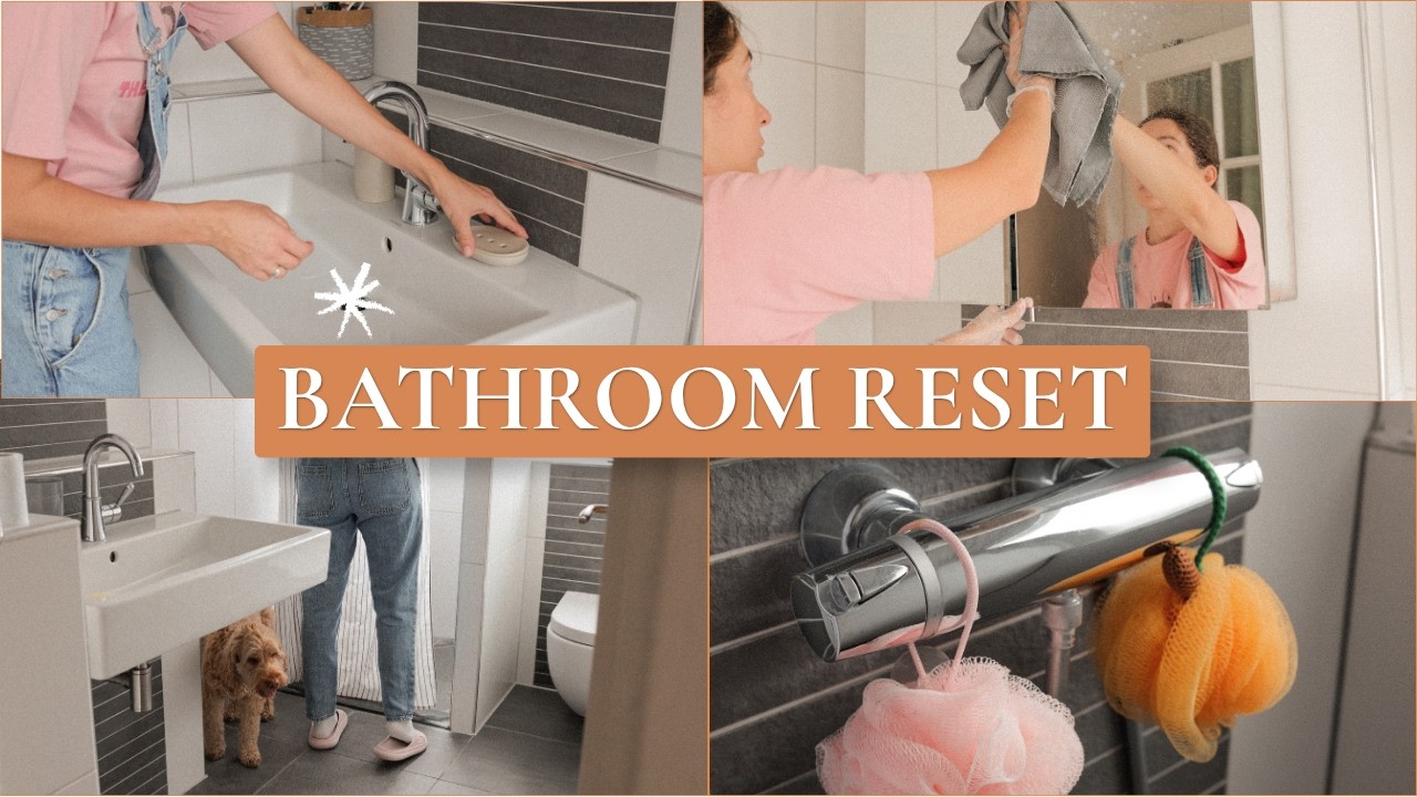 SATISFYING BATHROOM DEEP CLEAN | Cozy Cleaning Motivation 🫧✨