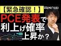 【緊急確認!】PCEデフレーター発表で利上げ確率が上昇?