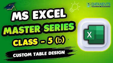 Custom Table design in Ms Excel