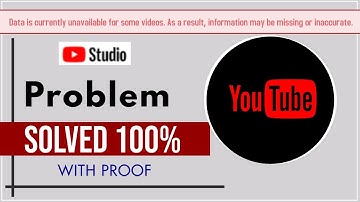 Data is currently unavailable for some videos As a result information may be missing or inaccurate