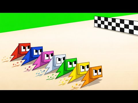 Square Race to the Right Finish Line | Full Color Battle