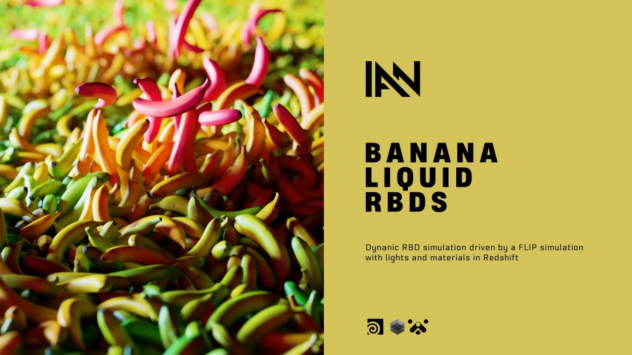 Banana liquid RBDs in Houdini (Patreon Tutorial) - YouTube