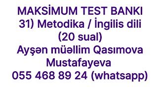 31) MAKSİMUM TEST BANKI. İngilis dili. səhifə 180.