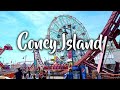 CONEY ISLAND un parque de diversiones en la playa / 4K / UPXM