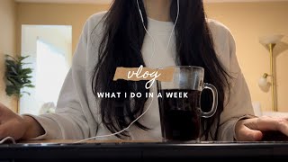 first vlog | what i do in a week | arm workout, getting boba, baking banana muffins