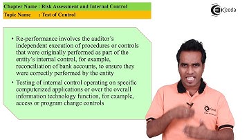 Test of Controls - Risk Assessment and Internal Control - Auditing and Assurance