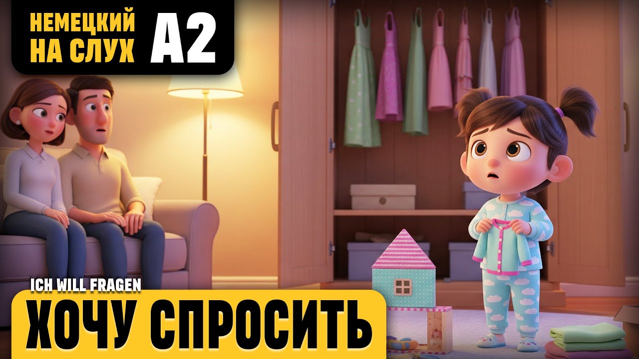 Хочу спросить. Весёлый рассказ (уровень А2). Немецкий на слух.