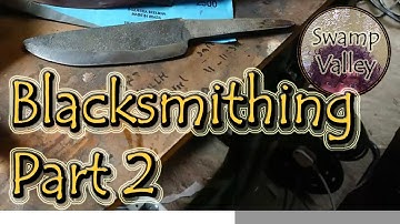Blacksmithing part 2 - Bushcraft knife making and a carving set.