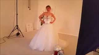 Making of angely  crystall collection 2016 wedding dress - fotoshooting