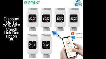 Tuya Smart WiFi Thermostatic Radiator Valve TRV Programmable APP Remote Temperature Controller Heate