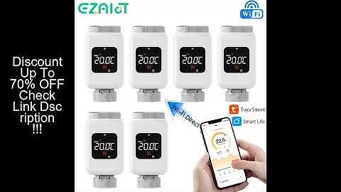 Tuya Smart WiFi Thermostatic Radiator Valve TRV Programmable APP Remote Temperature Controller Heate