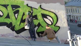 GRAFFITI  Bombing  Rebel & BursOne / Rooftop graffiti