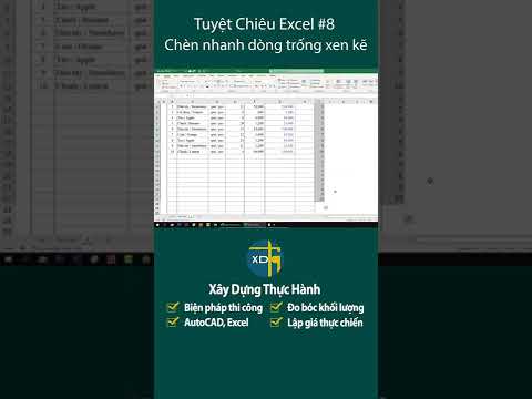 Mẹo chèn nhanh dòng trống xen kẽ trong Excel | Mẹo thủ thuật Excel #8 mới nhất 2023